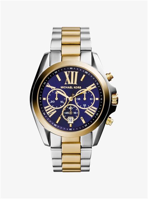 michael kors two tone watches on sale|michael kors oversized bradshaw watch.